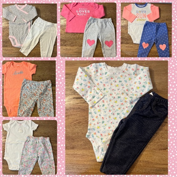 CARTERS 9‎ MONTHS BUNDLE OF 6 OUTFITS - Picture 1 of 11
